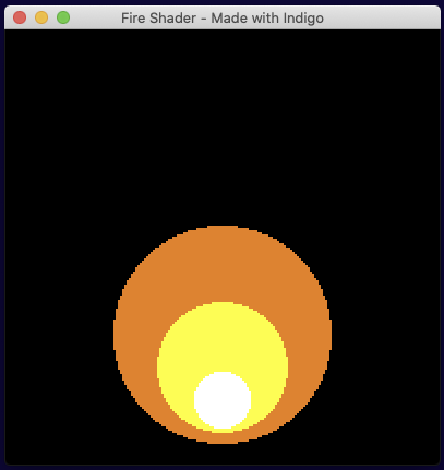 Three SDF circles to create the flame colours